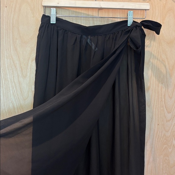 ASOS Swim Sarong Black Sheer Wrap Skirt NWT Size 6 - Picture 7 of 7